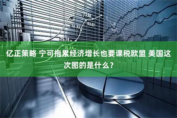 亿正策略 宁可拖累经济增长也要课税欧盟 美国这次图的是什么？