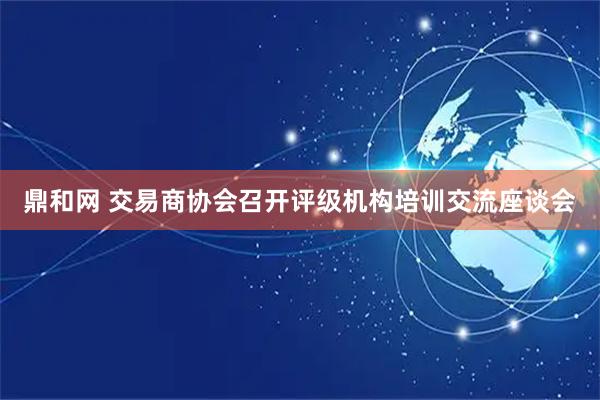 鼎和网 交易商协会召开评级机构培训交流座谈会